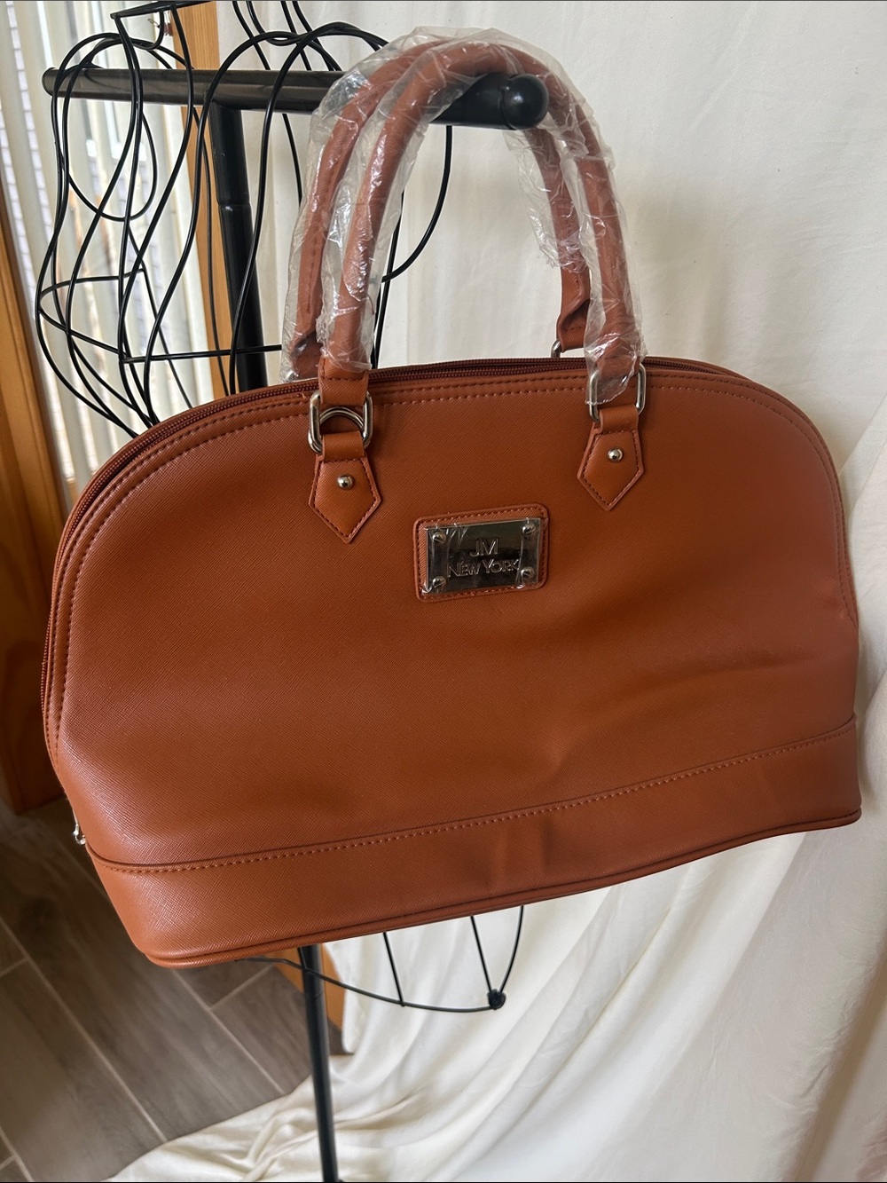 Joy Mangano Cognac Satchel Handbag